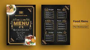 design restaurant menu in ilrator