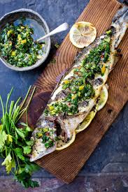 grilled branzino feasting at home