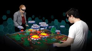 arcade world with 3d hologram games