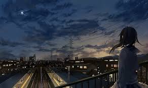 hd wallpaper anime city night