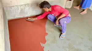 floor red oxide cement coating