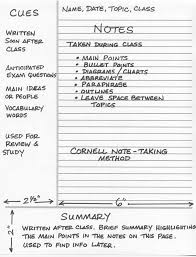 Cornell Note Taking Method Education Tools For Diverse