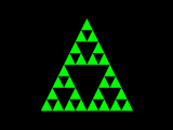 sierpinski triangle 2d 3d any triangle