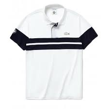 Polo Shirt Lacoste Men Dh3468 White Navy Blue White