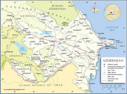 A basic map with just the outlines of the countries (or regions/states/provinces). Labeled Map Of Azerbaijan With States Capital Cities