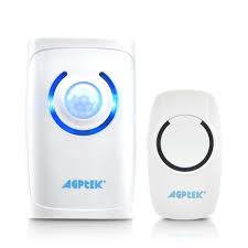 Shop Agptek Wireless Doorbell Blue Led Indicator 36 Chimes Loud Ring Motion Sensor Light Emergency Flashlight White 7 6 X 9 6 Overstock 29606168