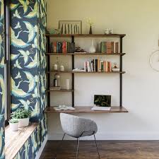 Wall Mounted Shelving Unit Desk