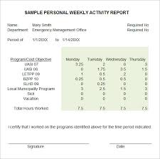 33 Weekly Activity Report Templates Pdf Doc Free Premium