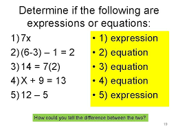 variables algebraic expressions and