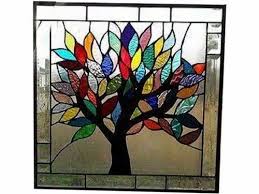 Tree Art Stained Glass Painting At Rs