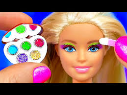 diy miniature barbie makeup collection