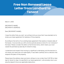 non renewal lease letter from landlord
