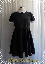 Maybe you would like to learn more about one of these? Black Short Sleeves Dress With White Collar Gothic Lolita Etsy