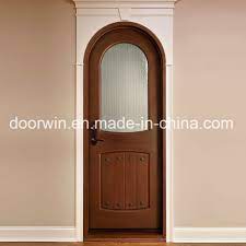 Arched Top Glass Panel Design Door With