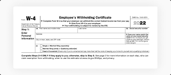 w 4 form employee s withholding