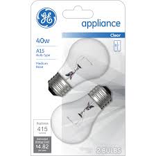 Ge 40w A15 Appliance Bulbs 2 Pk Light Bulbs Meijer Grocery Pharmacy Home More