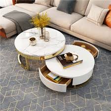 Modern Luxury Round Coffee Table Set