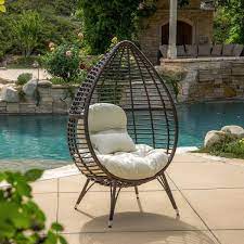 Faux Rattan Outdoor Lounge Chair