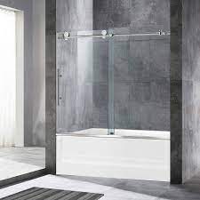 b frameless bathtub shower doors