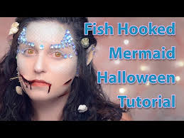 fish hooked mermaid halloween makeup