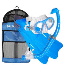 U S Divers Jr Toucan Pc Mask Eco Snorkel Breaker Fins Gear Bag Set At Swimoutlet Com