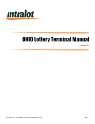 Ohio Lottery Terminal Manual Manualzz Com