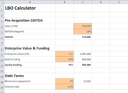 Leveraged Buyout Model Calculator