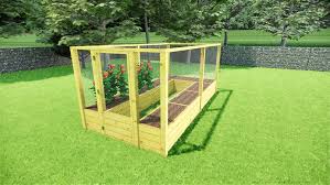 816 Raised Garden Bed With Fence Plan