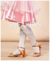 Us 20 37 7 Off Sansha Girls Satin Latin Shoes Non Slip Suede Sole Low Heels Black Ballroom Dance Shoes For Practice Performance Bk13056s In Dance