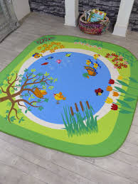 rug for kids erzi pond 165x165 cm