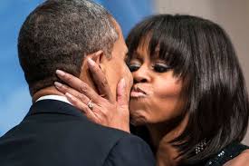 Image result for barack obama kiss michelle