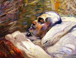 Father On His Sick Bed I By Franz Marc