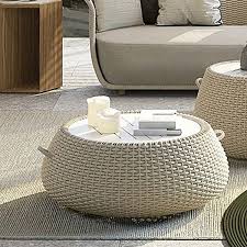 800mm Outdoor Coffee Table Rattan Round