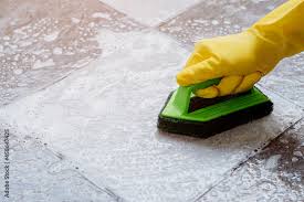 green color plastic floor scrubber