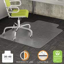 deflecto cm13142 duramat moderate use chair mat for low pile carpet 36 x 48 rectangular clear