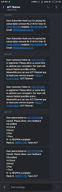 act fibernet customer care consumer