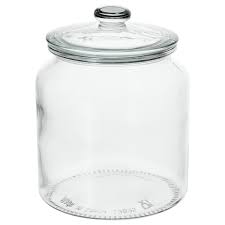 Lots of these apothecary jar ideas come from the dollar store too! Vardagen Clear Glass Jar With Lid Height 18 Cm Ikea