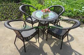 patio rattan table chair outdoor garden