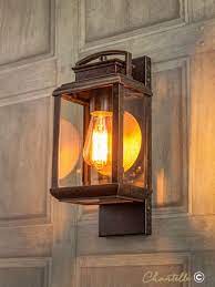 Bronze External Lantern Style Wall Light