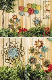 Metal Flowers On Fence Fence Deck