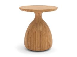 Round Wooden Garden Side Table Tsuki