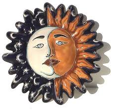 moon small talavera ceramic sun face
