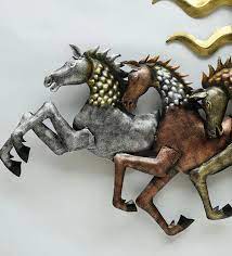 The Seven Horses Metal Wall Art With