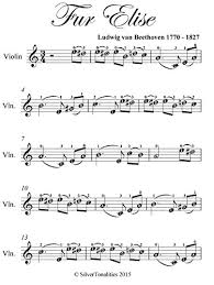 Arias, piano scores, arrangements & more. Amazon Com Fur Elise Easy Violin Sheet Music Ebook Van Beethoven Ludwig Silvertonalities Kindle Store