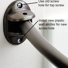 how to install a curved shower rod