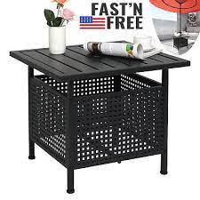 Small Metal Bistro Patio Side Table