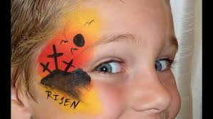 cool boy easter face painting design