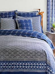indigo blue bedding and table linens