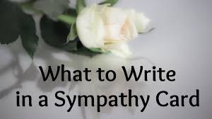write in a sympathy card
