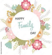 happy family day vector template with